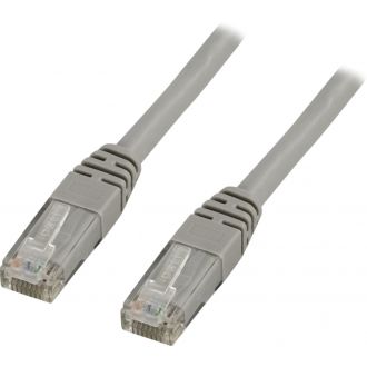 U/UTP Cat5e patch cable, 5m, 100MHz, grey