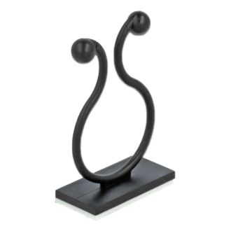 Cable drill with adhesive socket black 10 pieces