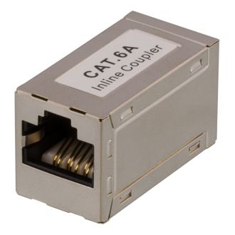 Coupler CAT6a, FTP (shielded), female-female, silver