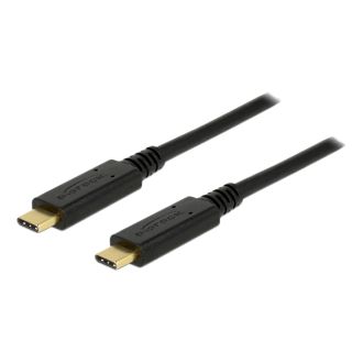 USB 3.2 Gen 2 USB-C to USB-C cable, 3A, E-Marker, 1m, black