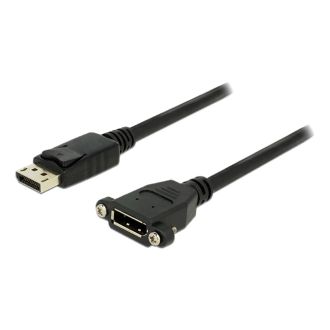 Cable Displayport 1.2 male>Displayport female panel-mount 1m