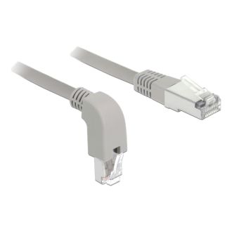 Network cable RJ45 Cat.6A S/FTP downwards angled 0.5m
