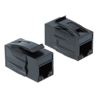 Delock Keystone Module RJ45 jack > RJ45 jack Cat.6A UTP black