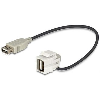 Keystone Module USB 2.0 A female 110°>USB 2.0 A female cable
