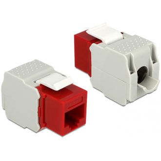 Keystone Module RJ45 jack > LSA Cat.6 UTP red
