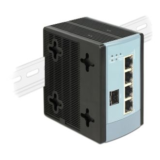 Gigabit Ethernet Switch 4 Port + 1 SFP DIN-rail mounting