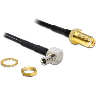 Antenna Cable SMA Jack bulkhead > TS-9 90° plug 170 mm