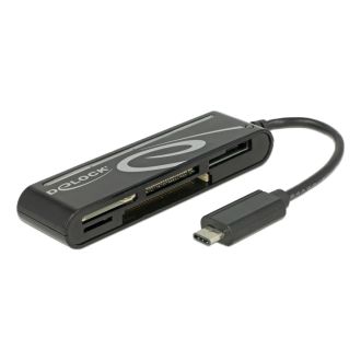USB 2.0 Card Reader USBC male 5 Slots up to 480 Mbps black