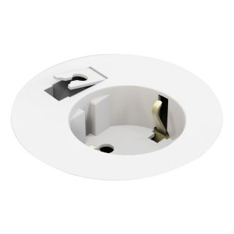 Compact 60 - 1 socket type F, 1 cable grommet, white