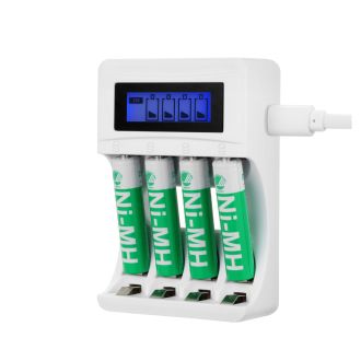 Ultimate Ni-Mh USB charger with 4 x AAA batteries