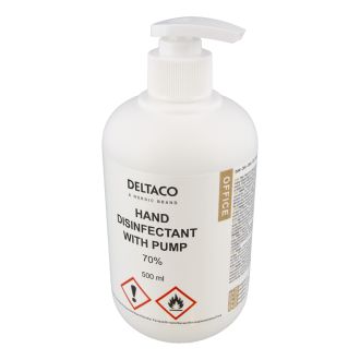 Hand disinfectant with pump, Aloe Vera, 70%, 500 ml, white