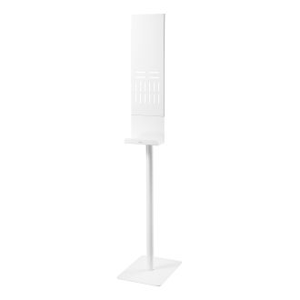 Universal floor stand for hand sanitizer dispenser, white