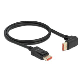 DisplayPort cable male> male 90° upwards angled 8K 60 Hz 1m