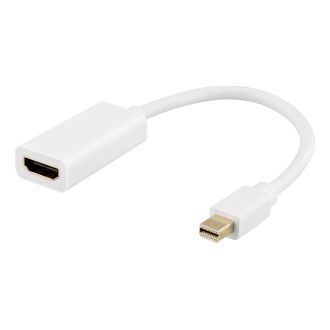 Mini DisplayPort till HDMI adapter, 4K 60Hz, 0,2m, white