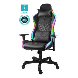 DC410 RGB Gaming chair in PU-leather. 332 LED Modes, black