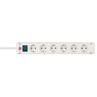 Bermounta 6-Socket Power strip, 3m, CEE 7/3, wall mounting