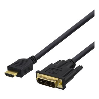 HDMI - DVI-kaapeli, 1m, Full HD, musta