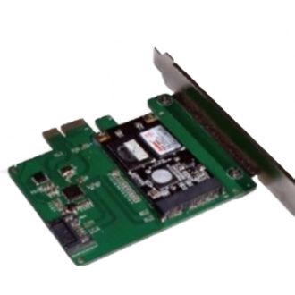 MSATA SSD PCIe expansion card, 6 Gbps, green