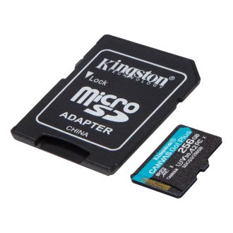 256GB microSDXC Canvas Go Plus 170R A2 U3 V30 Card + ADP