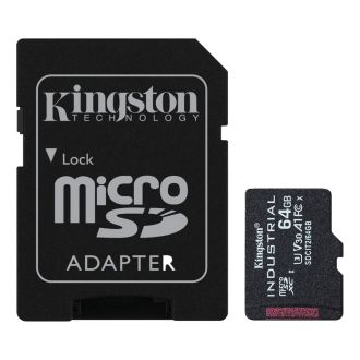 64GB microSDXC Industrial C10 A1 pSLC Card + SD Adapter
