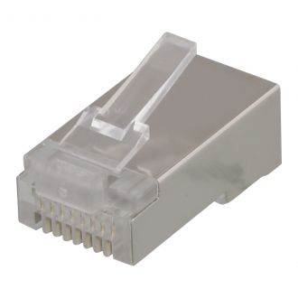 RJ45 connector for patch cable, Cat5e, shielded, 20pcs