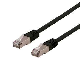 S/FTP Cat6 patch cable, LSZH, 15m, black