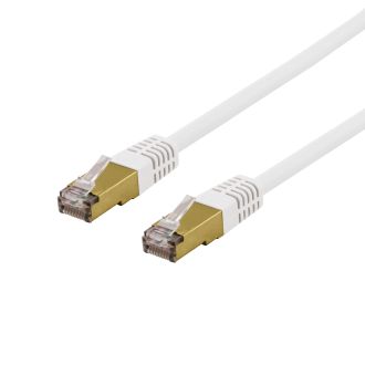 S/FTP Cat6a patch cable, delta cert, LSZH, 2m, white