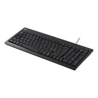 Compact keyboard w/ backlit keys, Nordic layout, USB, black