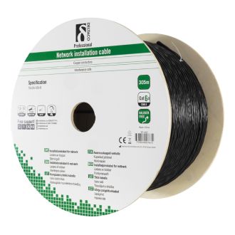 U/FTP Cat6a Installation Outdoor cable 305m black