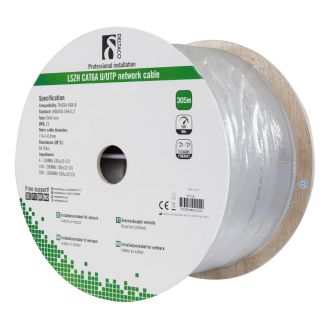 U/FTP Cat6a installation cable, 305m, 500MHz, LSZH, grey