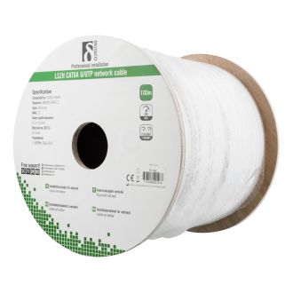 U/UTP Cat6a installation cable, 100m, 500MHz, LSZH, white