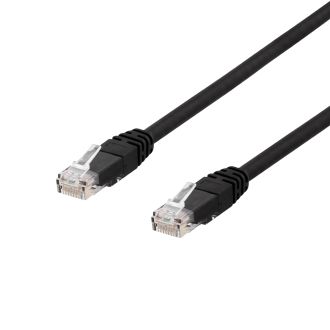 U/UTP Cat6 patch cable 20m UV 250MHz Delta certif black