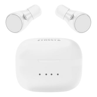 True Wireless in-ear, dual earbuds, charge case, white