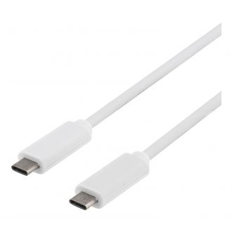 USB 3.2 Gen 1 cable, Type C - Type C, 1m, white