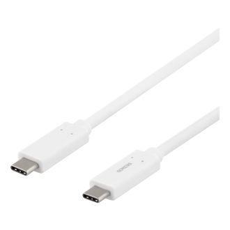 USB-C to USB-C cable, 1m, USB 3.2 Gen 1, E-Marker, white