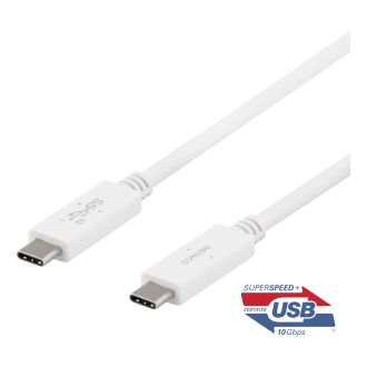 USBC>USBC cable 0.5m 10Gbps 100W 5A USB 3.2 Gen2 EMarket whi