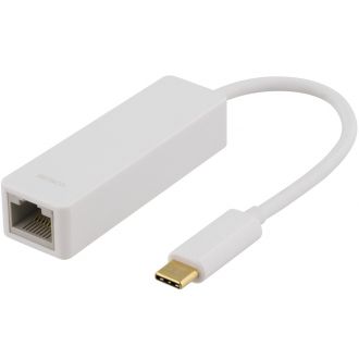 USB 3.1 network adapter, Gigabit, 1xRJ45, USB Type C, white