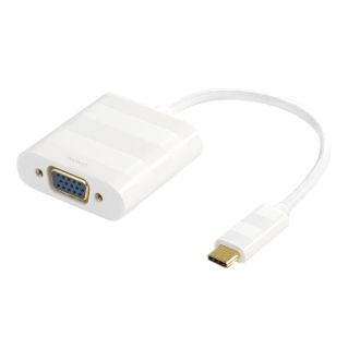 USB 3.2  to VGA adapter, Type C ma, VGA fe, 1080p, white