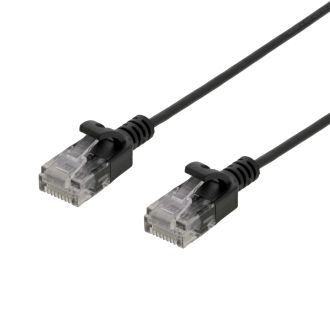 U/UTP Cat6 patch cable slim, 2.6 mm?, 2m, 500MHz, black