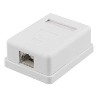 Shielding network wall socket Surface FTP 1xRJ45 Cat6A white