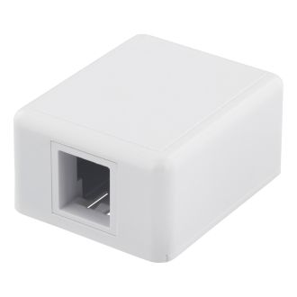 Surface mount box for Keystone, 1 port, white