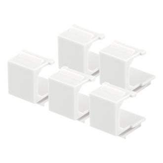 Blank cover for Keystone ports, 5-pack, white