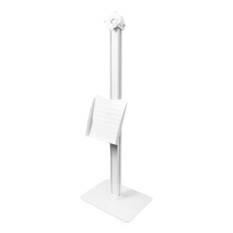 OFFICE Floor stand with brochure holder for tablets, white