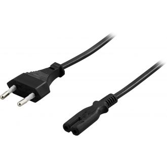 Nonearthed device cableCEE 7/16> IEC 60320 C7 2m black