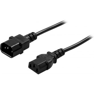 Extension cable, PC & display straight IEC C13-IEC C14, 3m