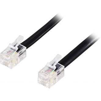 Modular cable 4P4C(RJ9/RJ10/RJ22) 2m, black