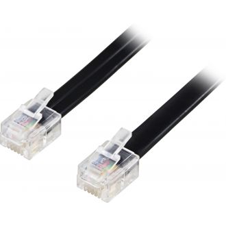 Modular cable RJ12/6C 2m, black