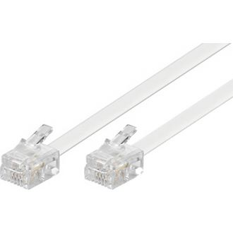 Modular cable, 6P4C(RJ11) to 6P4C(RJ11), 2m, white