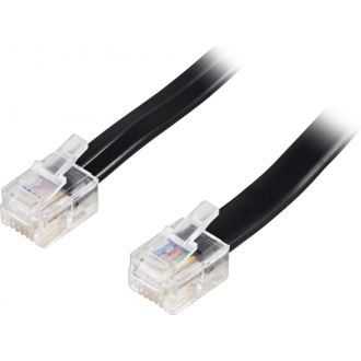 Modular cable RJ12/6C 5m, black