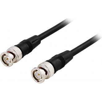 Coaxial patch cable, RG59, BNC ma-ma, 75 Ohm, 2m, black
